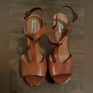😱 Leather Steve Madden Wedges 😱